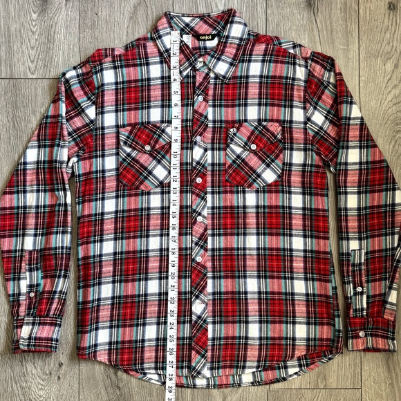Enjoi Skateboards Flannel Shirt Men’s Size Medium 100% Cotton Plaid Vintage Y2K - Picture 15 of 15